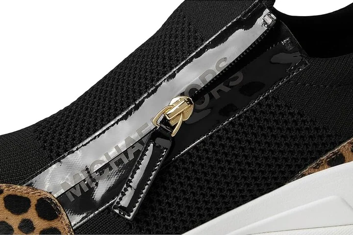 MICHAEL Michael Kors Willis Wedge Trainer Women's Shoes Husk : 10 M, Leather/Textile - Image 7