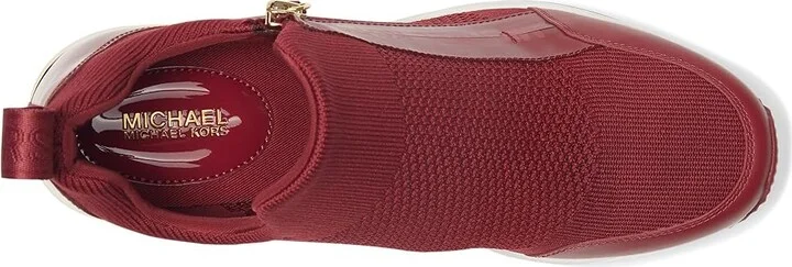 MICHAEL Michael Kors Willis Wedge Trainer Women's Shoes Mulberry : 8 M, Leather/Textile - Image 2