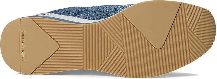 MICHAEL Michael Kors Willis Wedge Trainer Women's Shoes Union Wash : 7.5 M, Leather/Textile - Image 3