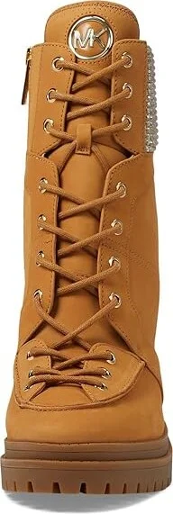 MICHAEL Michael Kors Yvonne Bootie High Women's Heels Tan : 7.5 M, Leather/Rubber - Image 2