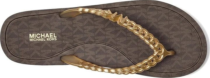 MICHAEL Michael Kors Zaza Flip Flop Women's Sandals Brown : 10 M, Synthetic - Image 2