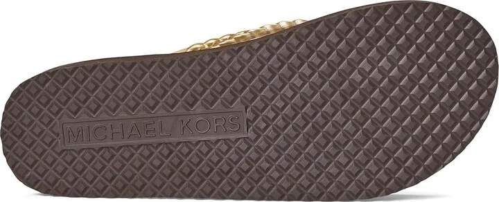 MICHAEL Michael Kors Zaza Flip Flop Women's Sandals Brown : 10 M, Synthetic - Image 3