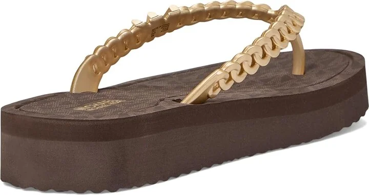 MICHAEL Michael Kors Zaza Flip Flop Women's Sandals Brown : 10 M, Synthetic - Image 4
