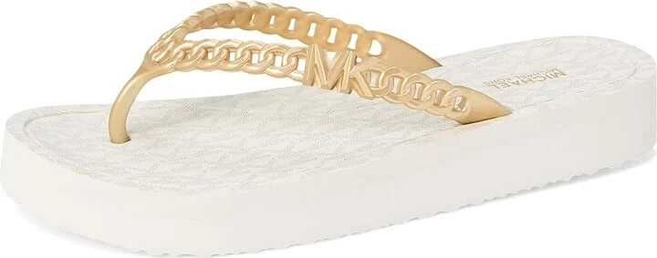MICHAEL Michael Kors Zaza Flip Flop Women's Sandals Cream : 10 M, Synthetic - Image 5