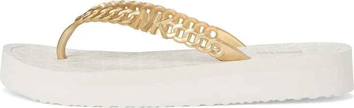 MICHAEL Michael Kors Zaza Flip Flop Women's Sandals Cream : 10 M, Synthetic - Image 6