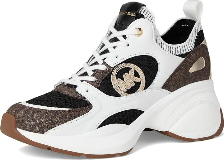MICHAEL Michael Kors Zuma Knit Trainer Women's Shoes Brown : 9.5 M - Image 5