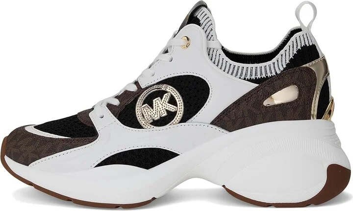 MICHAEL Michael Kors Zuma Knit Trainer Women's Shoes Brown : 9.5 M - Image 6