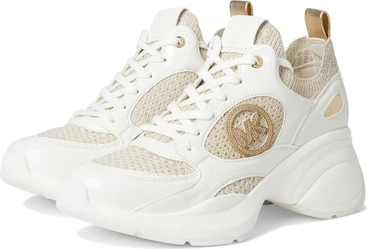 MICHAEL Michael Kors Zuma Knit Trainer Women's Shoes Pale Gold : 8.5 M