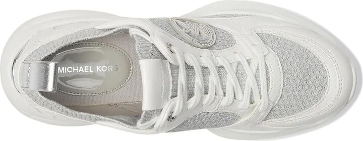 MICHAEL Michael Kors Zuma Knit Trainer Women's Shoes Silver : 7 M - Image 2