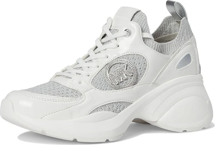 MICHAEL Michael Kors Zuma Knit Trainer Women's Shoes Silver : 7 M - Image 5
