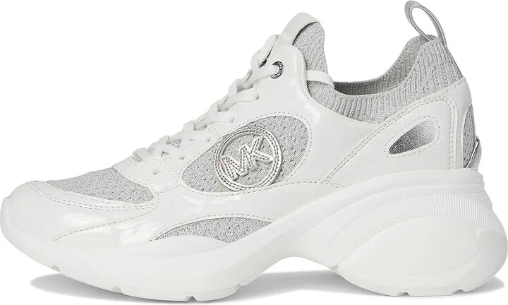 MICHAEL Michael Kors Zuma Knit Trainer Women's Shoes Silver : 7 M - Image 6
