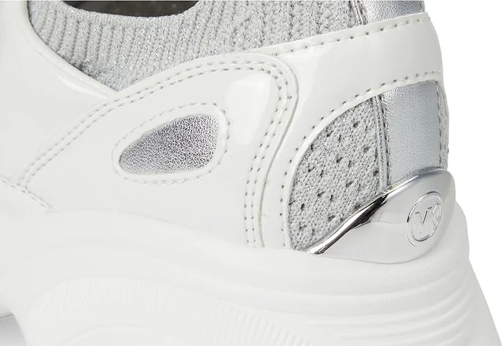 MICHAEL Michael Kors Zuma Knit Trainer Women's Shoes Silver : 7 M - Image 7
