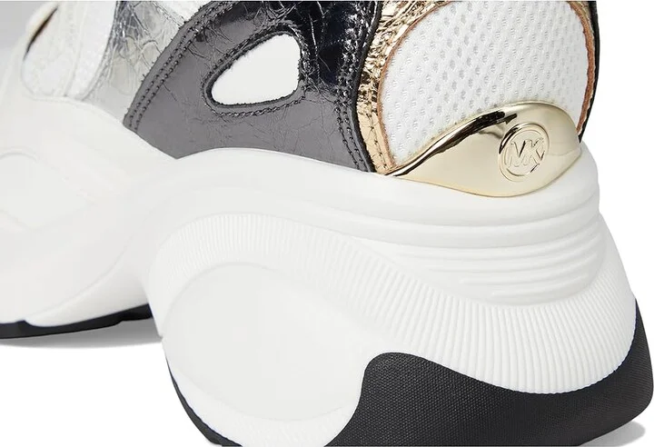 MICHAEL Michael Kors Zuma Trainer Women's Shoes Optic White : 9.5 M, Canvas/Leather - Image 7