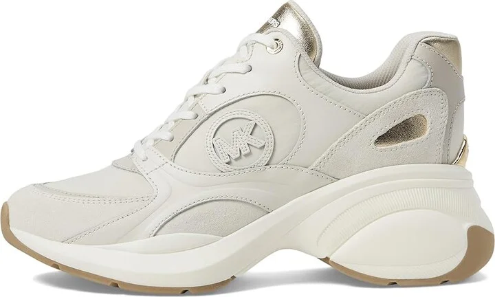 MICHAEL Michael Kors Zuma Trainer Women's Shoes Pale Gold : 11 M, Canvas/Leather - Image 6