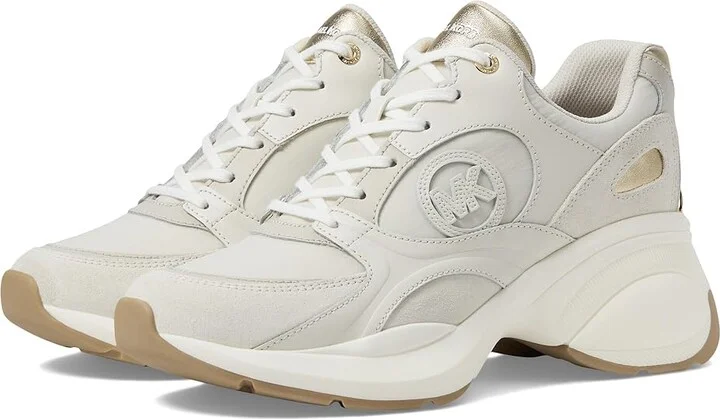 MICHAEL Michael Kors Zuma Trainer Women's Shoes Pale Gold : 11 M, Canvas/Leather