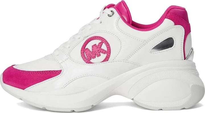 MICHAEL Michael Kors Zuma Trainer Women's Shoes Wild Berry : 8 M, Canvas/Leather - Image 4