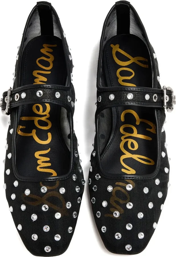 Michaela embellished mesh ballet flats - Image 4