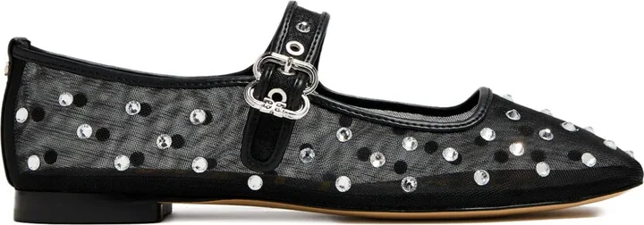 Michaela embellished mesh ballet flats