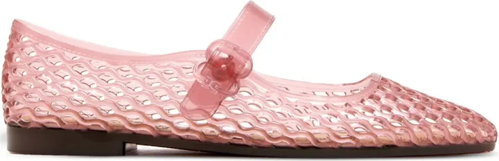 Michaela Jelly Mary Jane lattice ballet flats
