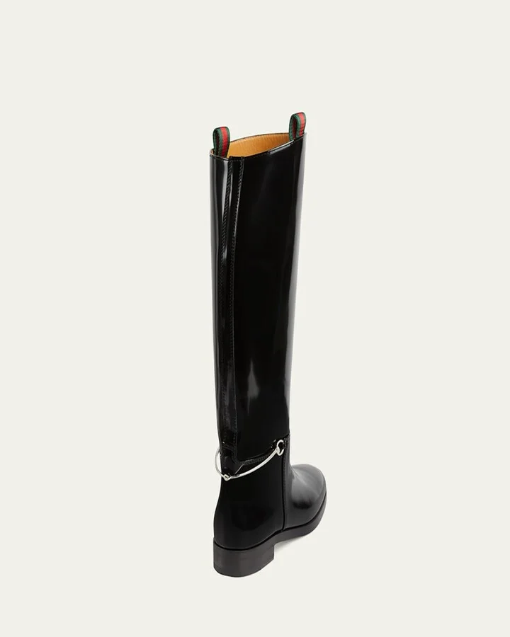 Michelangelo Leather Bit Riding Boots - Image 5