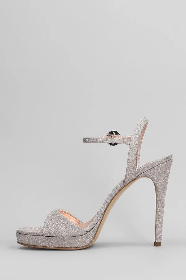 Michelle Sandals In Rose-pink Glitter - Image 3