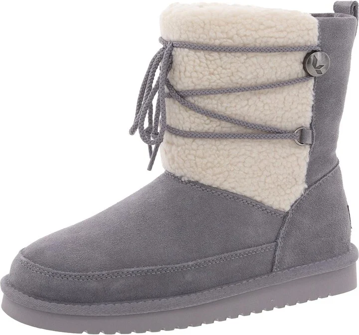 Michon Womens Mid-Calf Round Toe Booties