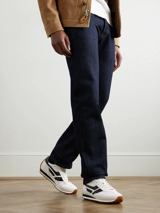 Mick Leather-Trimmed Suede and Mesh Sneakers - Image 2