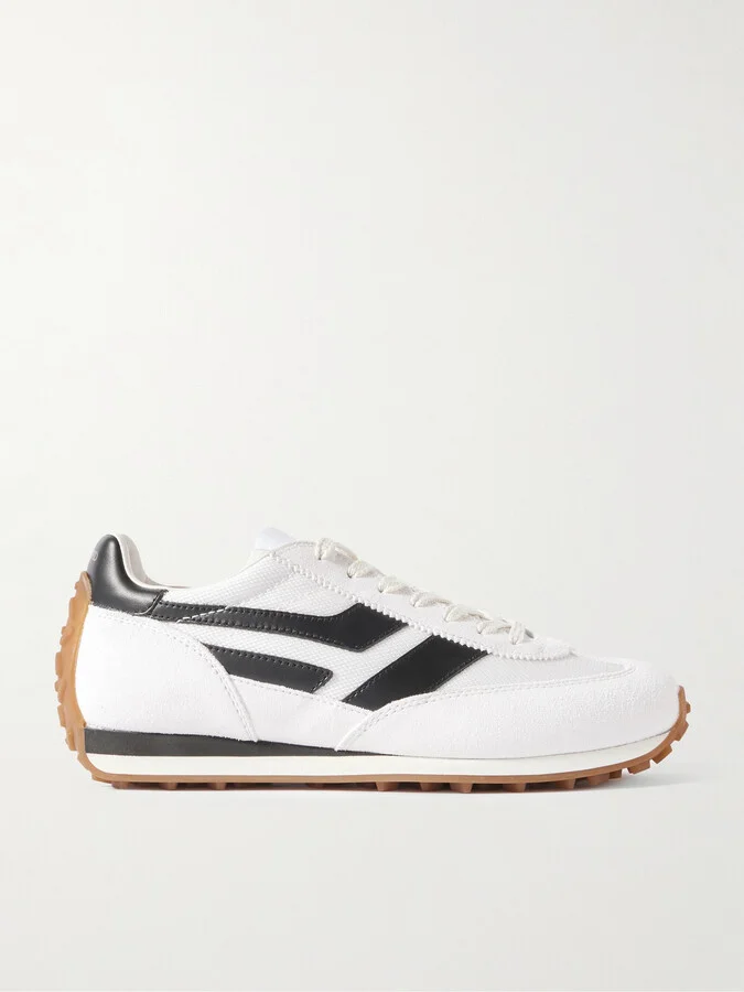 Mick Leather-Trimmed Suede and Mesh Sneakers
