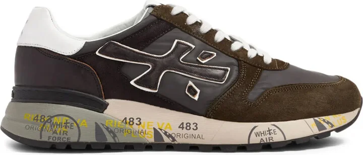 Mick logo-print suede sneakers