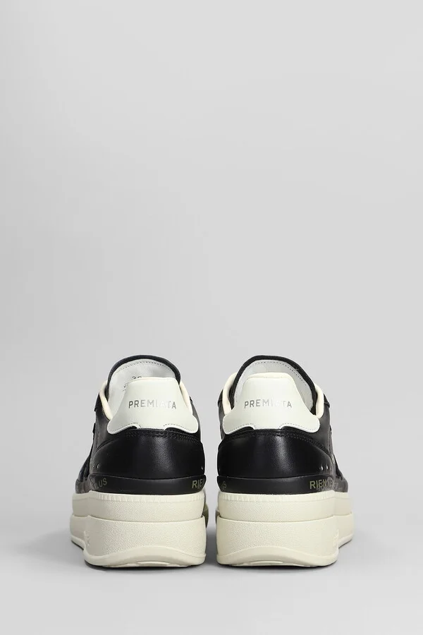 Micol Sneakers In Black Leather - Image 4