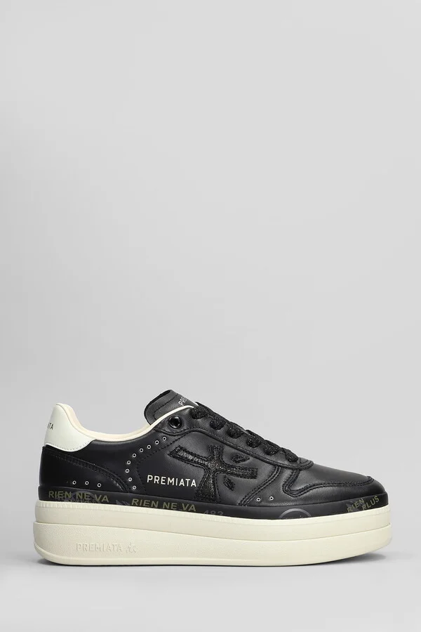 Micol Sneakers In Black Leather