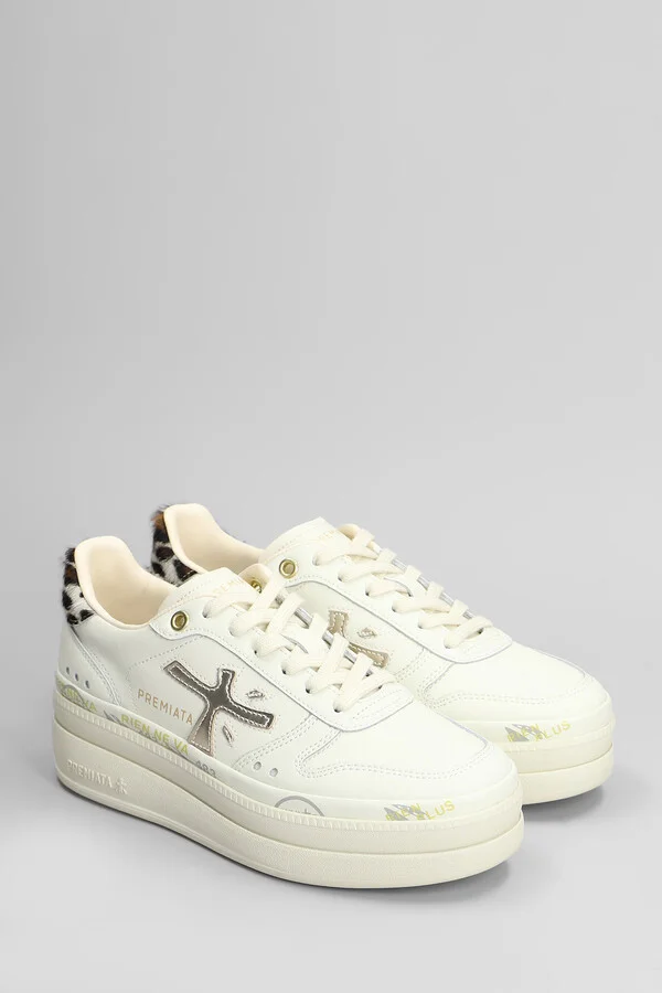 Micol Sneakers In White Leather - Image 2