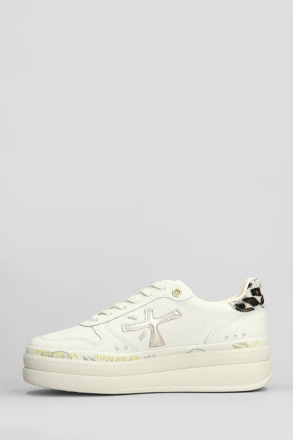 Micol Sneakers In White Leather - Image 3