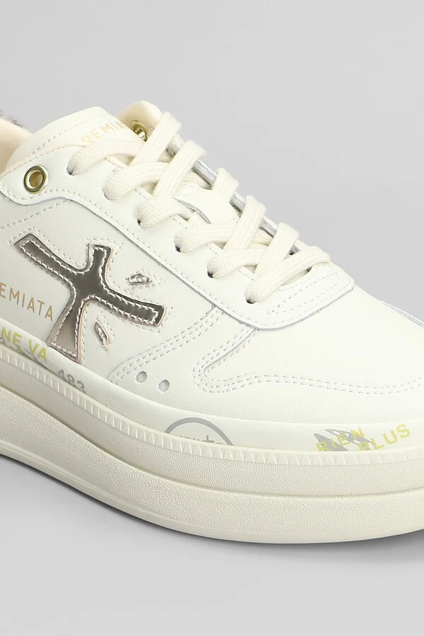 Micol Sneakers In White Leather - Image 5