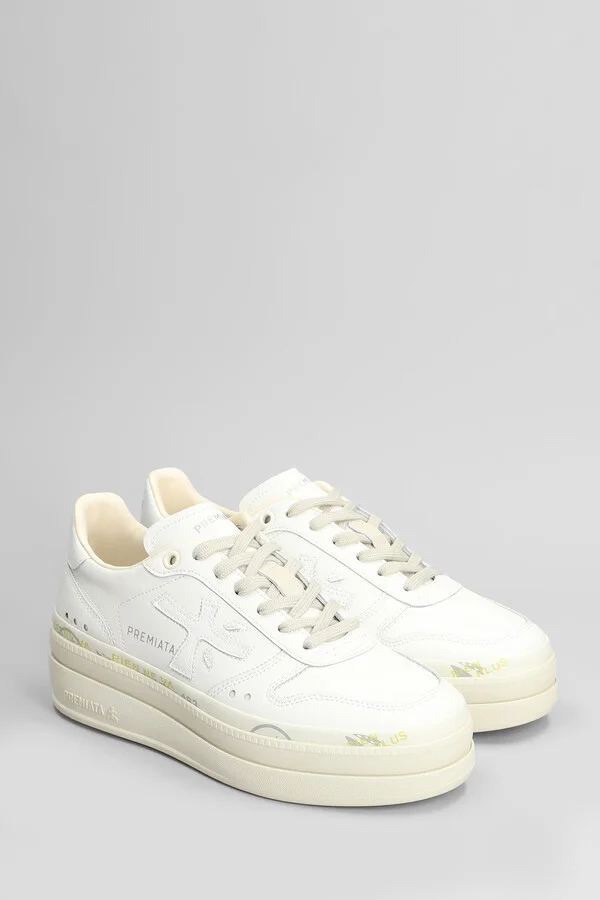 Micol Sneakers In White Leather - Image 2