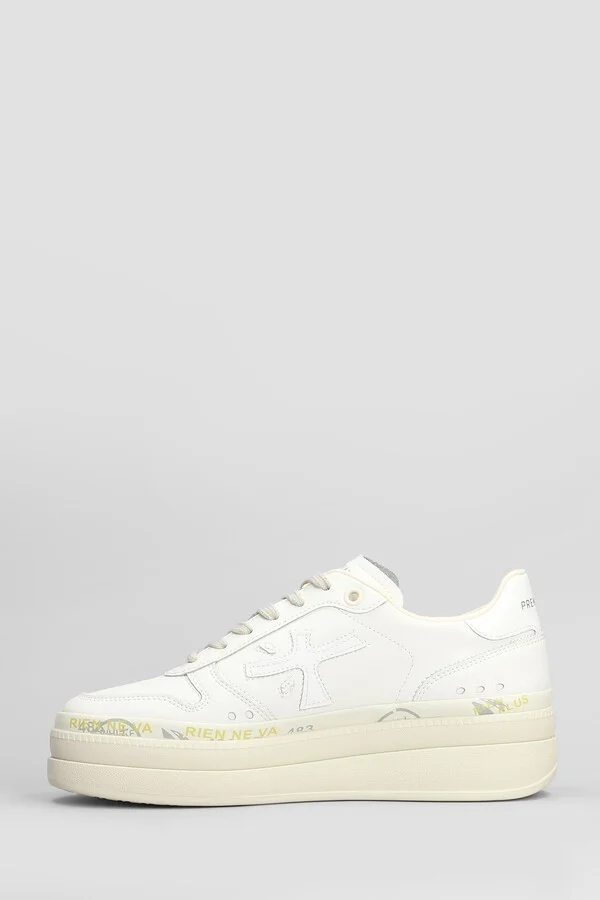 Micol Sneakers In White Leather - Image 3