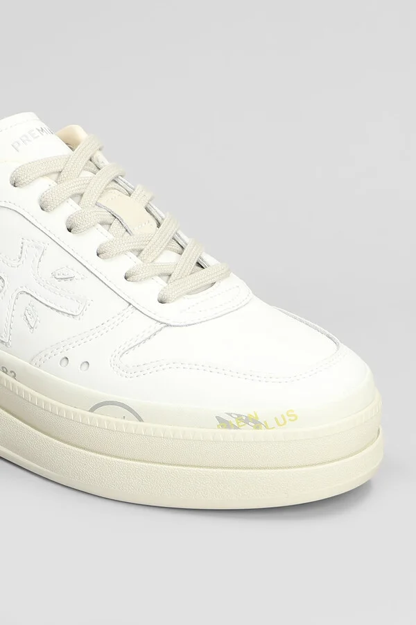Micol Sneakers In White Leather - Image 5