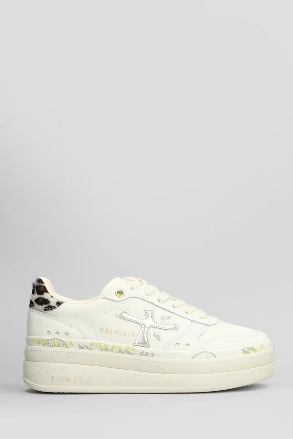Micol Sneakers In White Leather