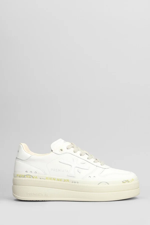 Micol Sneakers In White Leather