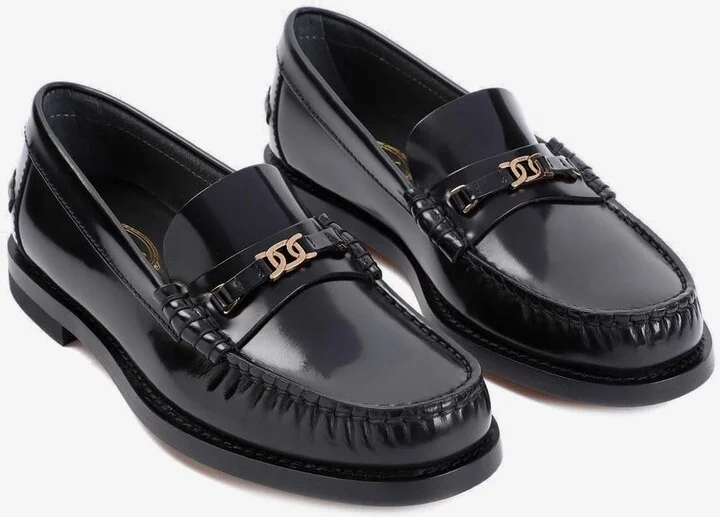 Micro Catena Brushed Leather Loafers - Image 2