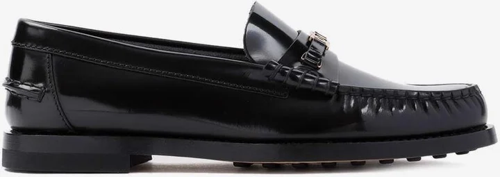 Micro Catena Brushed Leather Loafers