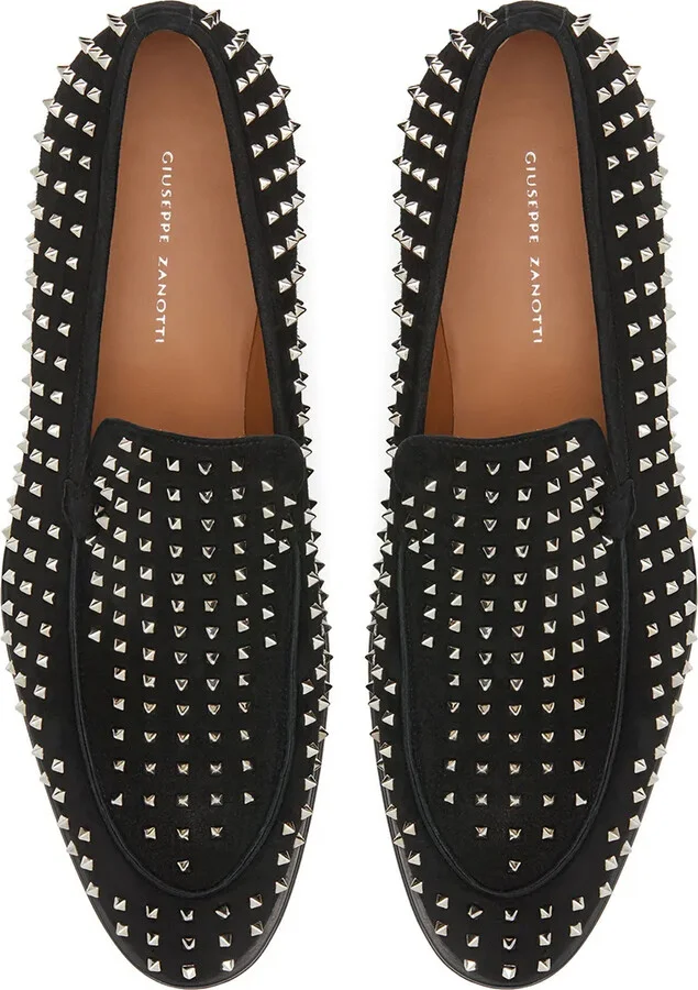 Micro-Stud Embellished Loafers - Image 4