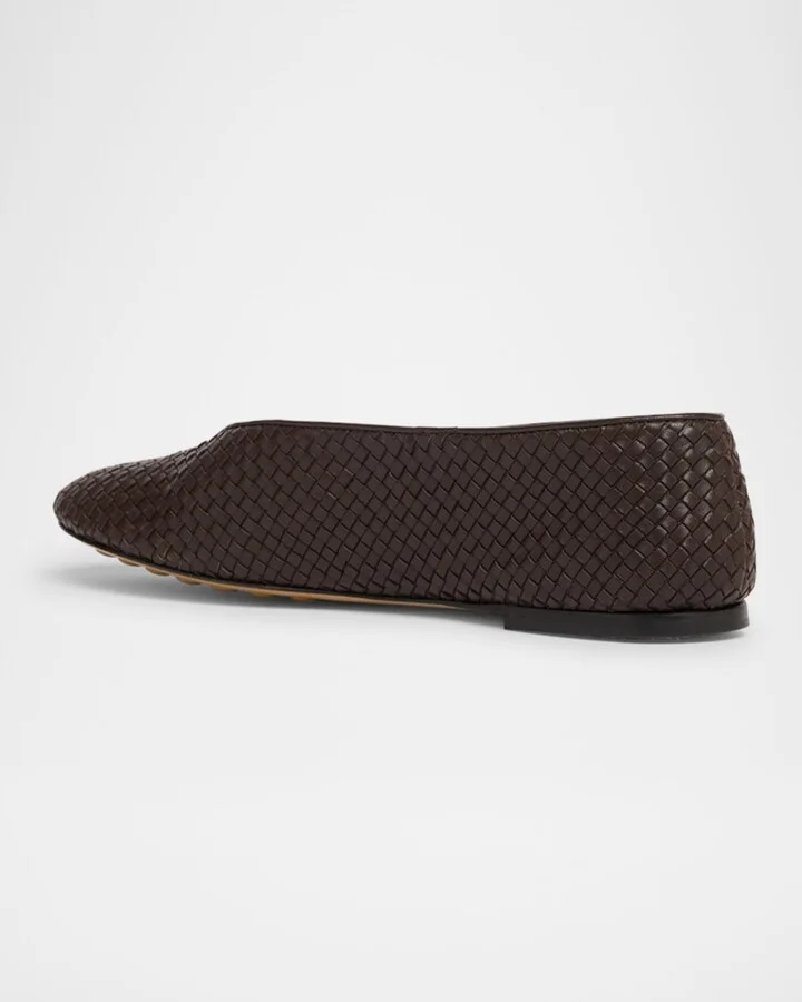 Micro Woven Nappa Leather Ballerina Flats - Image 5