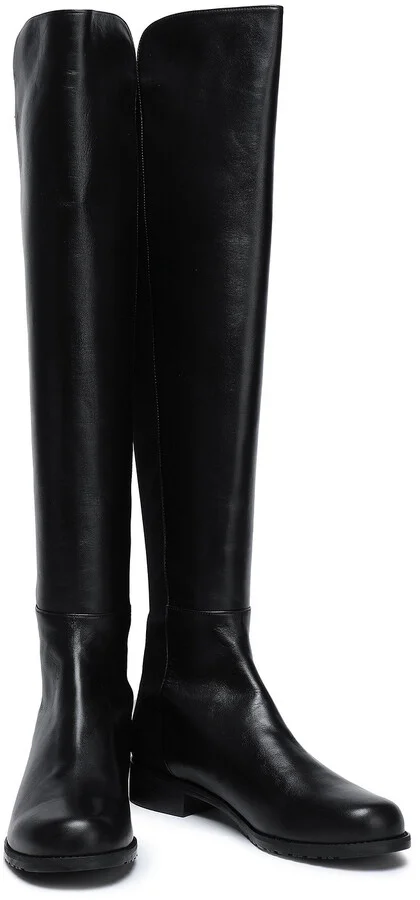 Microstretch and leather over-the-knee boots - Image 2