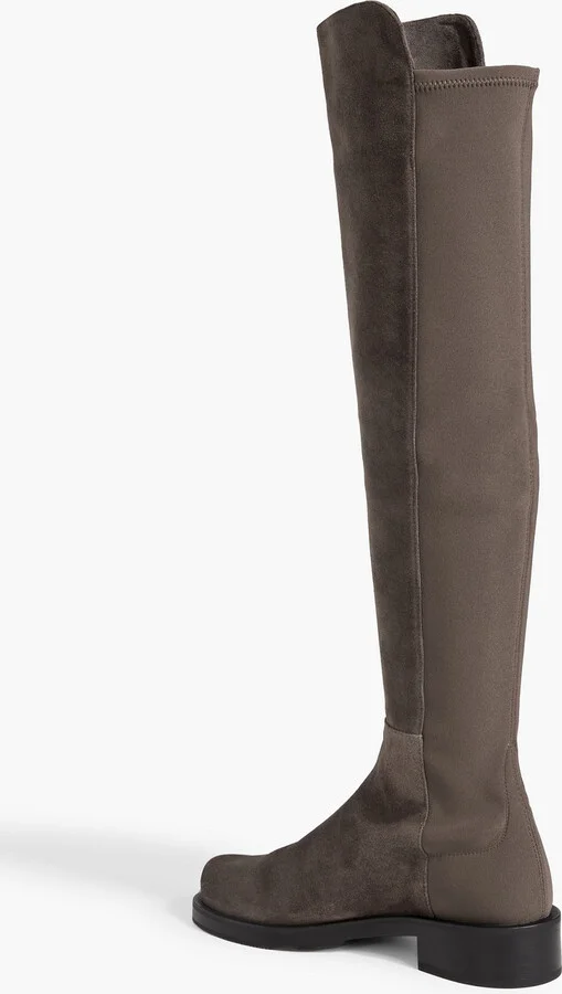 Microstretch and suede over-the-knee boots - Image 3