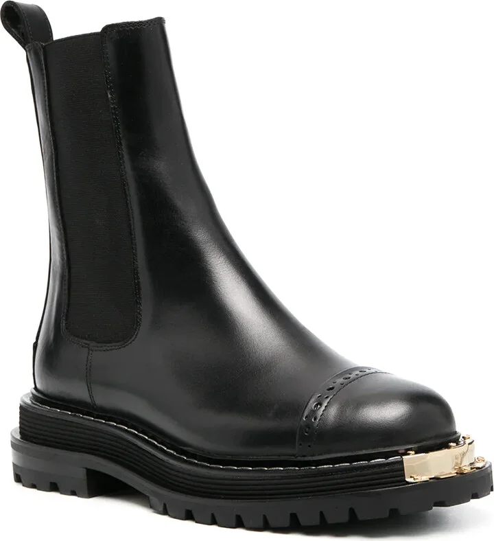 Mid-Calf Leather Boots - Image 2