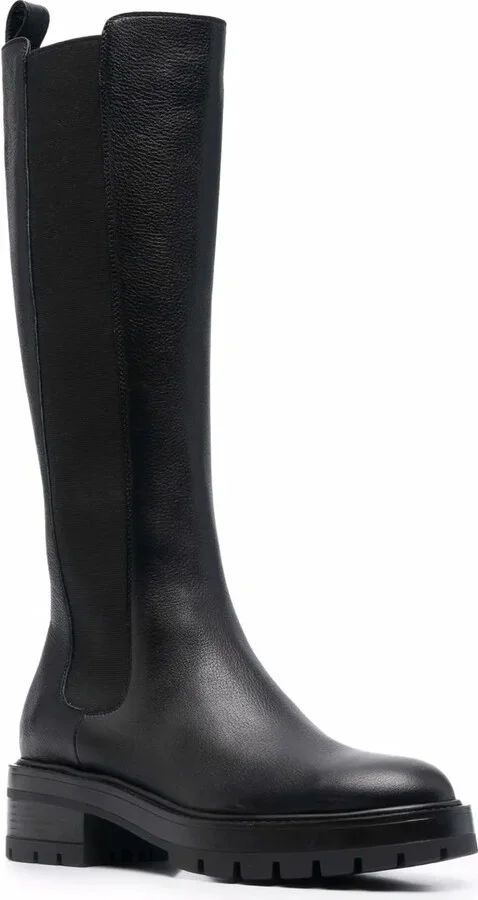 Mid-Calf Leather Boots - Image 2