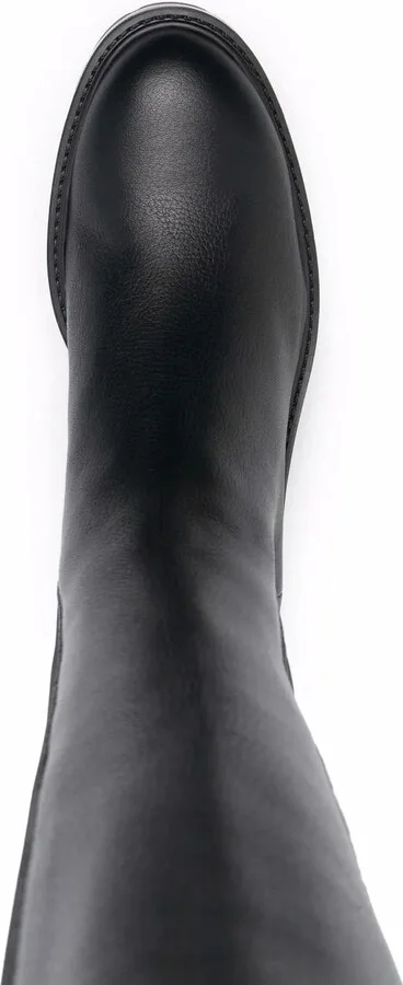Mid-Calf Leather Boots - Image 4