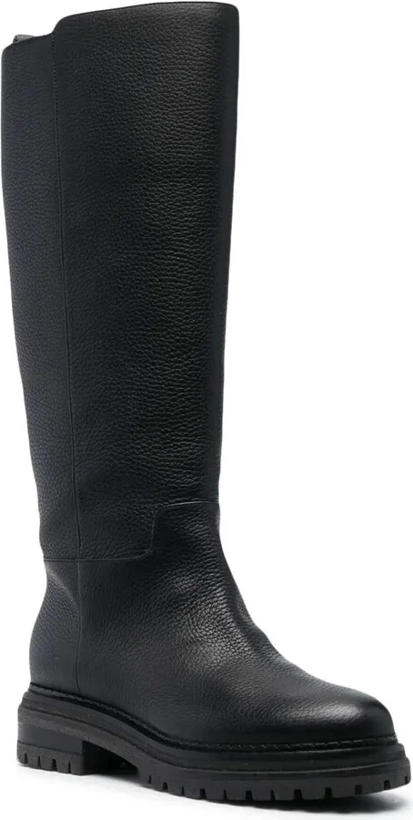 Mid-Calf Leather Boots - Image 2
