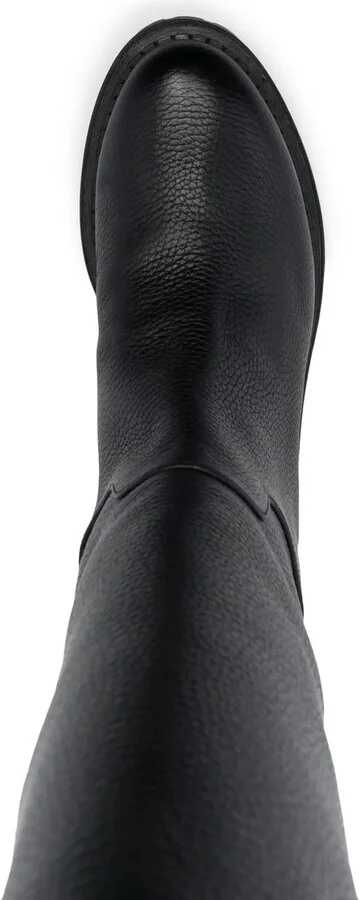 Mid-Calf Leather Boots - Image 4